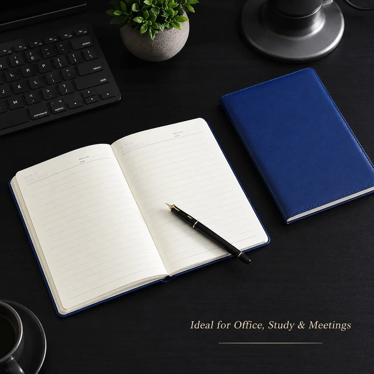 A5 PU Leather Notebook 200 Pages Lined Journal | Work & Study