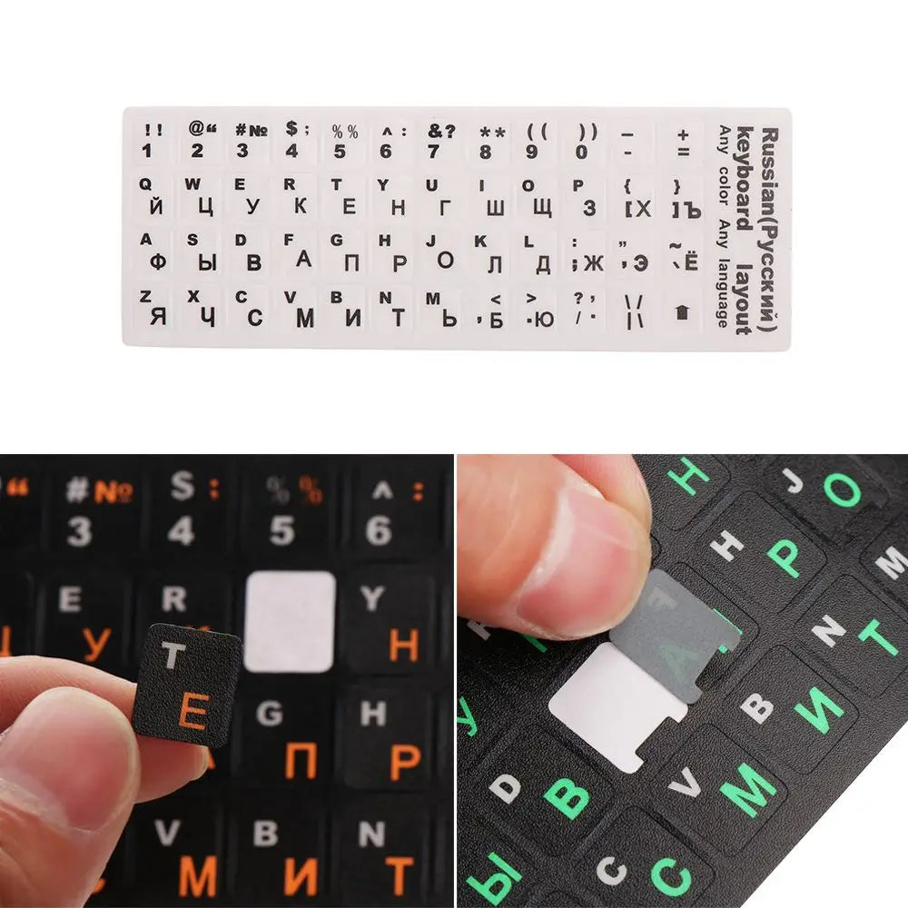 Russian Keyboard Stickers – Waterproof Frosted PVC Layout