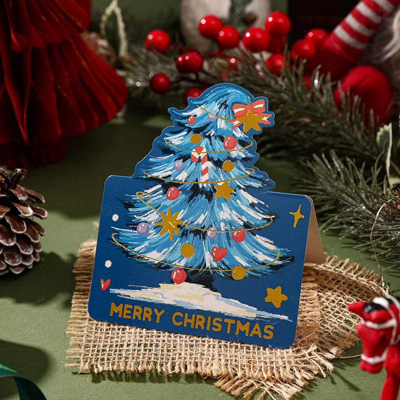 10-Pack Gold Foil Christmas Greeting Cards with Envelopes