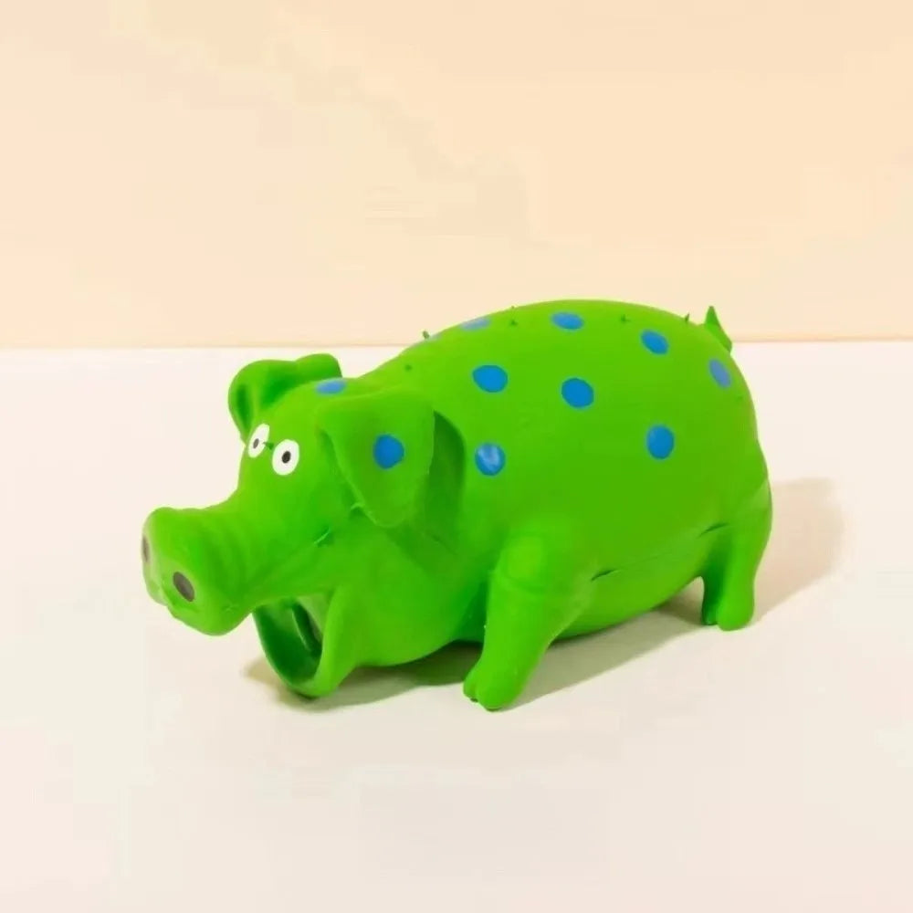 Squeaky Pig Dog Toy – 4" Soft Latex Chew Toy for Dogs