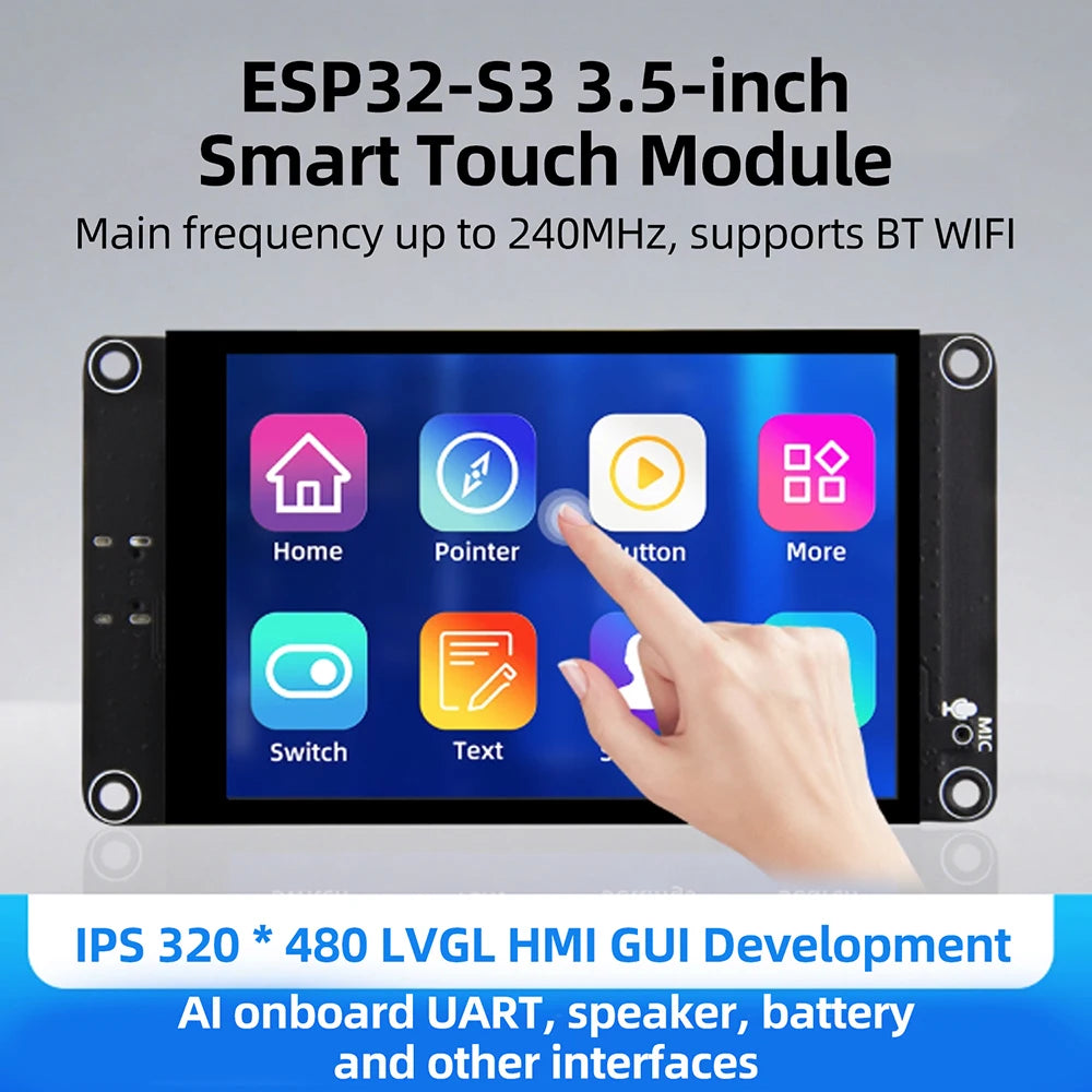 ESP32-S3 3.5" WiFi Bluetooth Touchscreen Dev Board