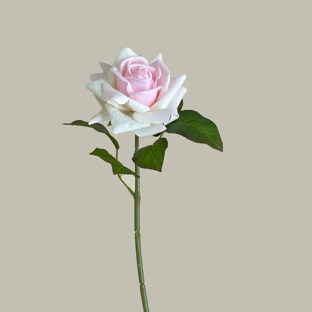 Real Touch Artificial Rose Single Stem – Multicolor Silk Flower