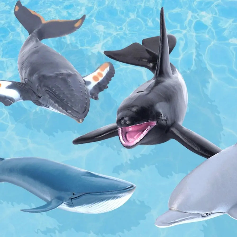 Ocean Animal Figurines – Shark, Whale & Dolphin PVC Models