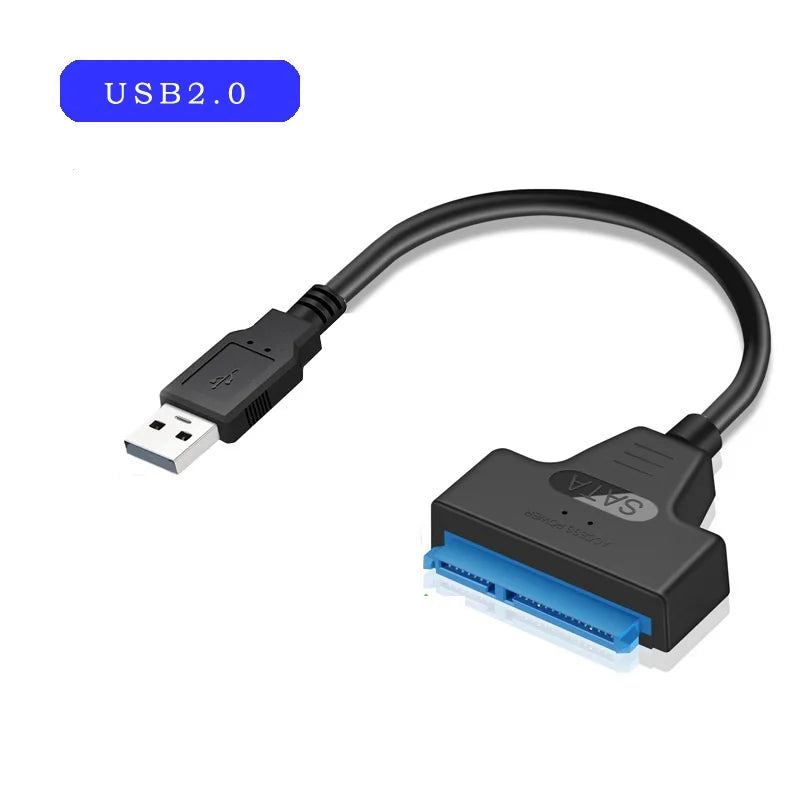 USB 3.0 to SATA III Cable 22-Pin Adapter for 2.5" SSD HDD