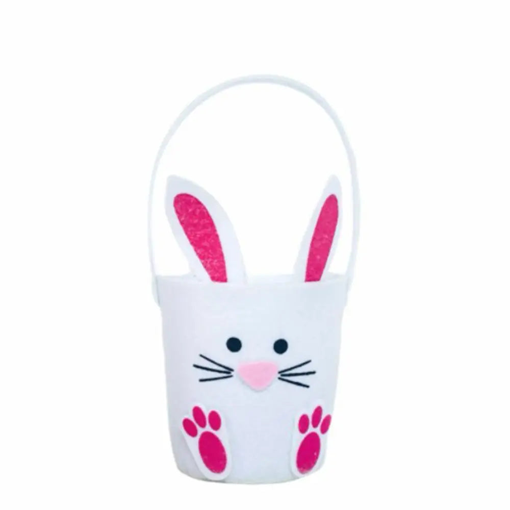 Easter Egg Basket Bunny Non-Woven Candy Bucket Gift Bag Kids