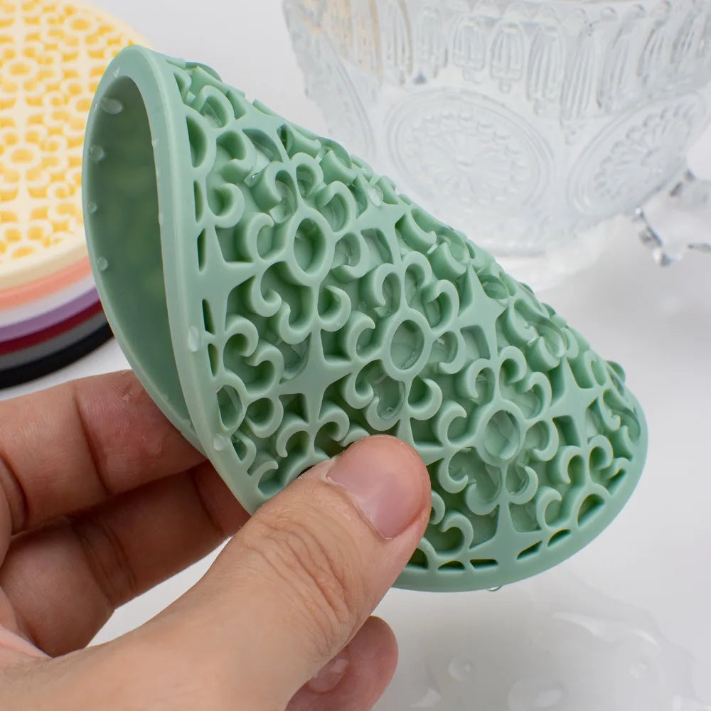 6-Pack Floral Silicone Coasters – Heat Resistant Non-Slip Mats