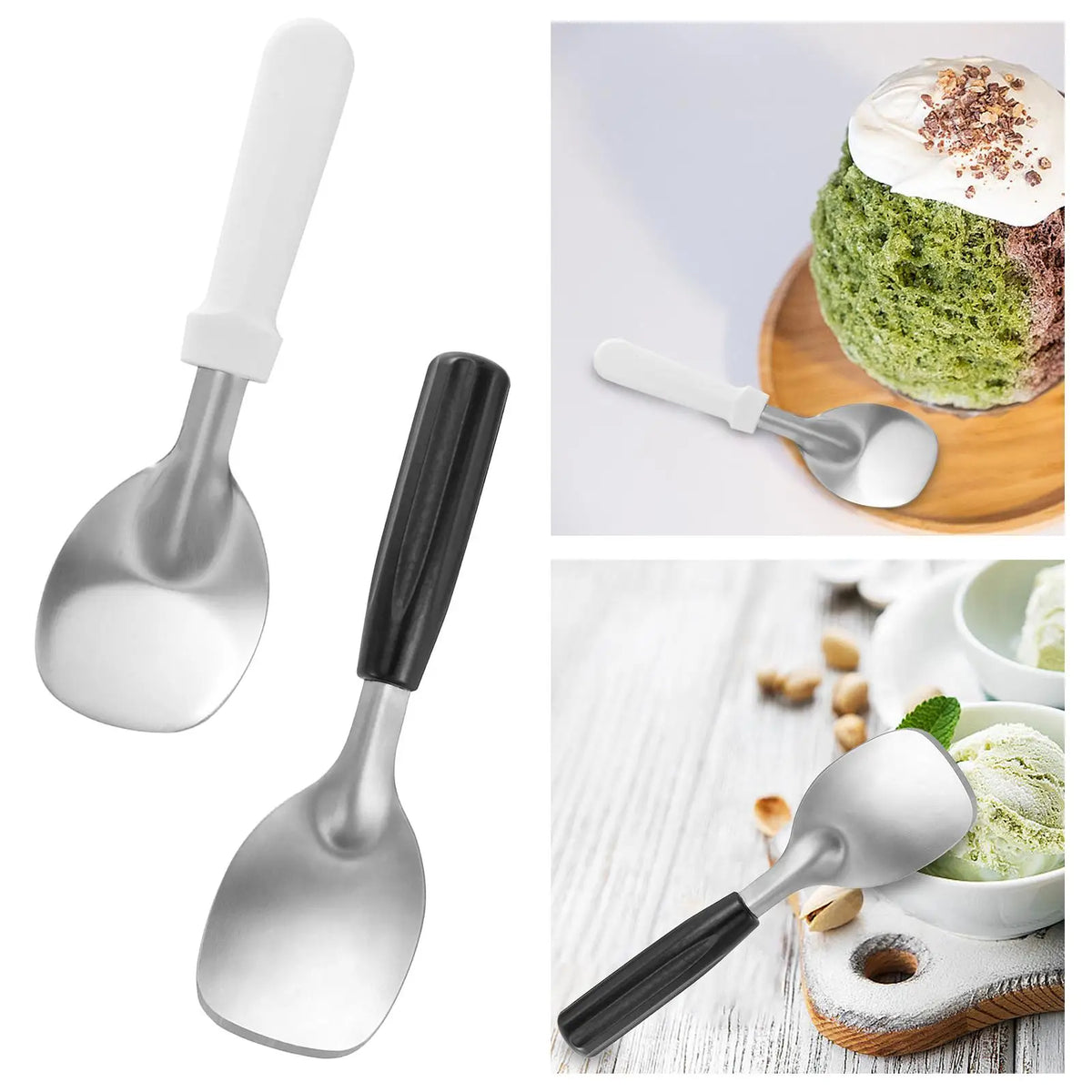Stainless Steel Ice Cream Scoop & Fruit Baller | Anti-Slip
