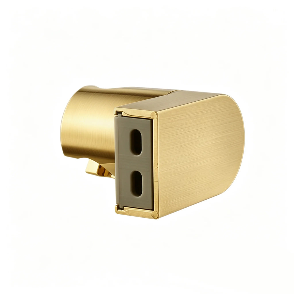 Brushed Gold Shower Head Socket Holder – ABS Wall Mount