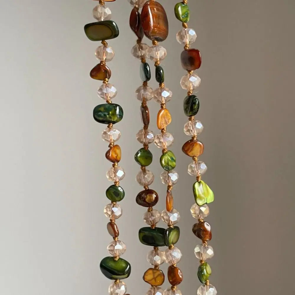 Bohemian Shell Beaded Double Layer Vintage Long Necklace