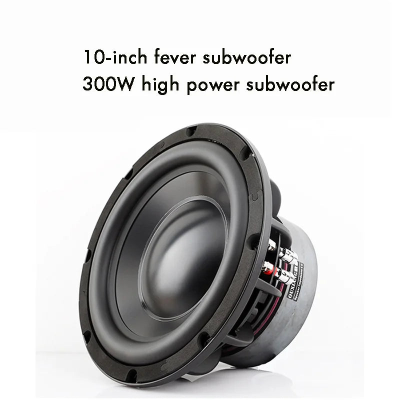 10-Inch Cast Aluminum Subwoofer Speaker 200-300W 4 Ohm Home Audio