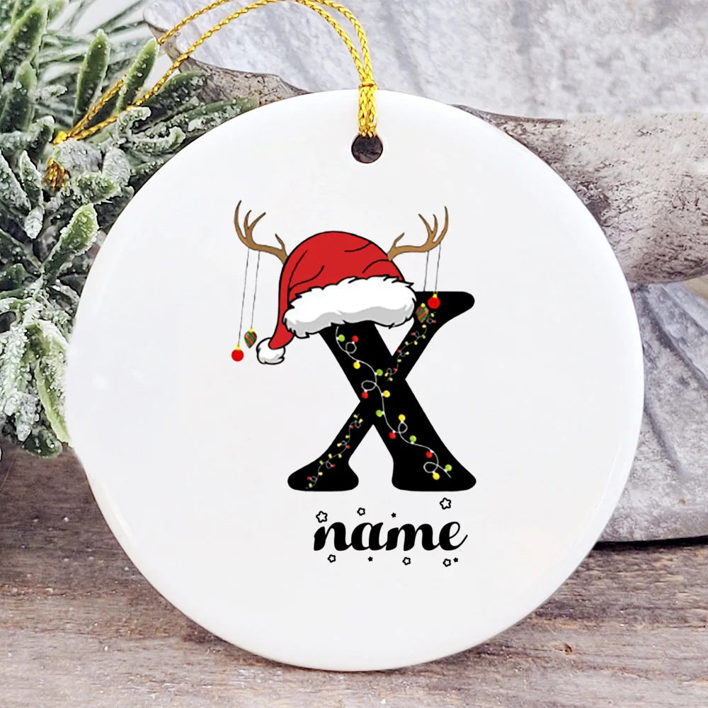 Personalized Baby's First Christmas Ceramic Bauble Ornament