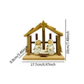 Nativity Scene Figurine – Wood Resin Christmas Manger Statue