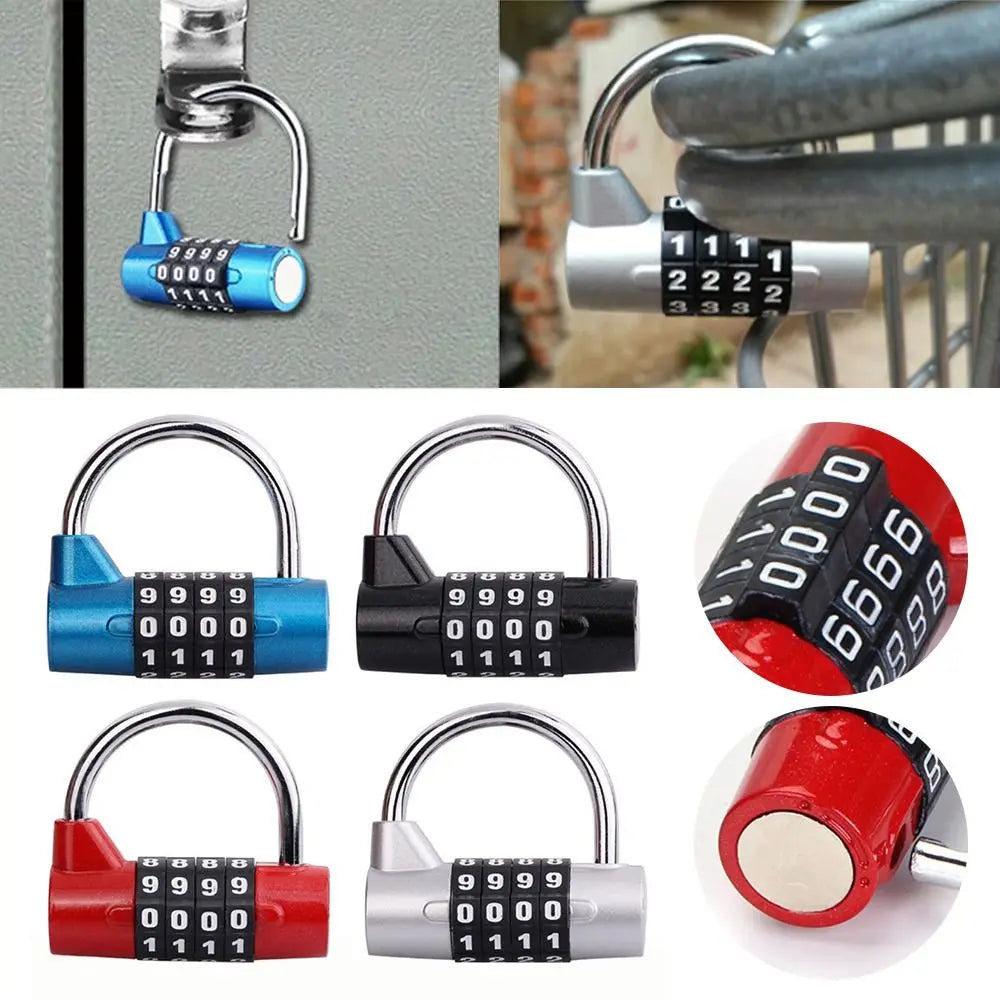 4-Digit Combination Padlock – Luggage, Gym & Cabinet Lock