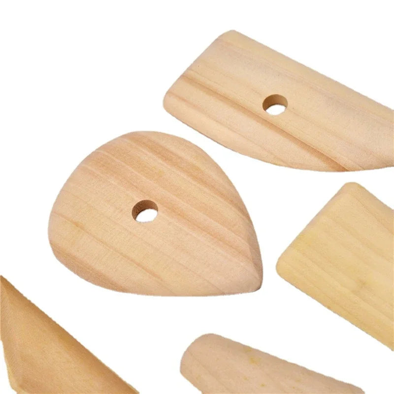 5-Piece Wooden Potter's Rib Set – Clay & Ceramics Sculpting Tools