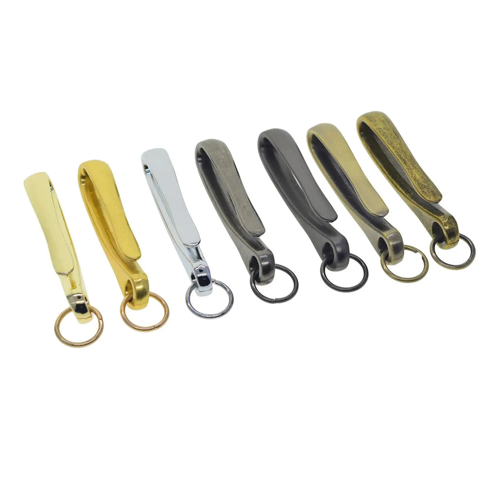 Alloy Fish Hook Keychain Holder – Metal Belt Clip, 6-Pack