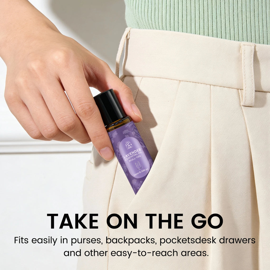 Lavender Essential Oil Roll-On | Portable 10ml Massage Oil