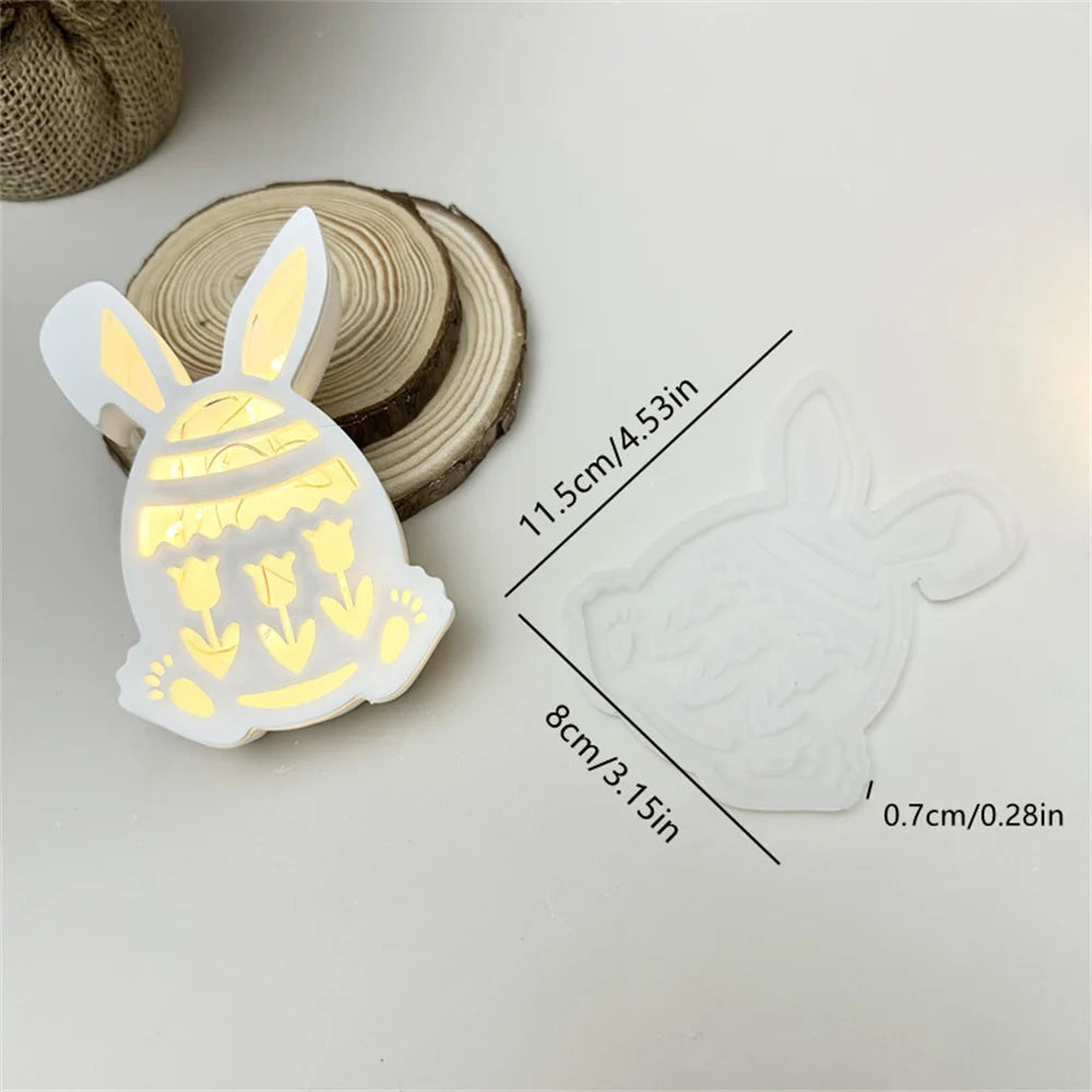 Easter Rabbit Hollow Silicone Mold – DIY Candle & Plaster