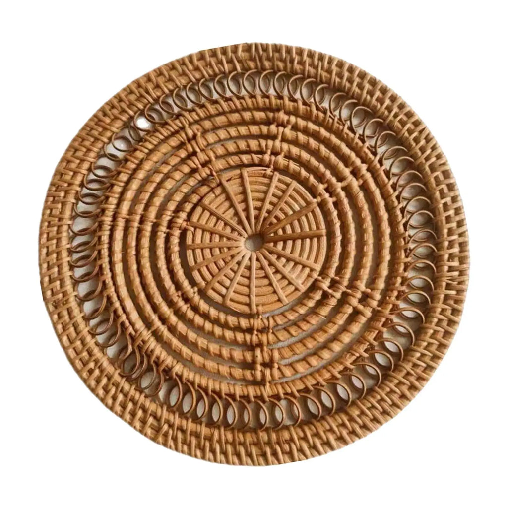 Handmade Rattan Wicker Wall Basket | Boho Farmhouse Décor