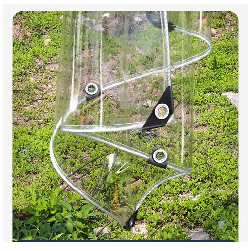 Transparent PVC Tarp – Clear Waterproof Rain Cover Curtain