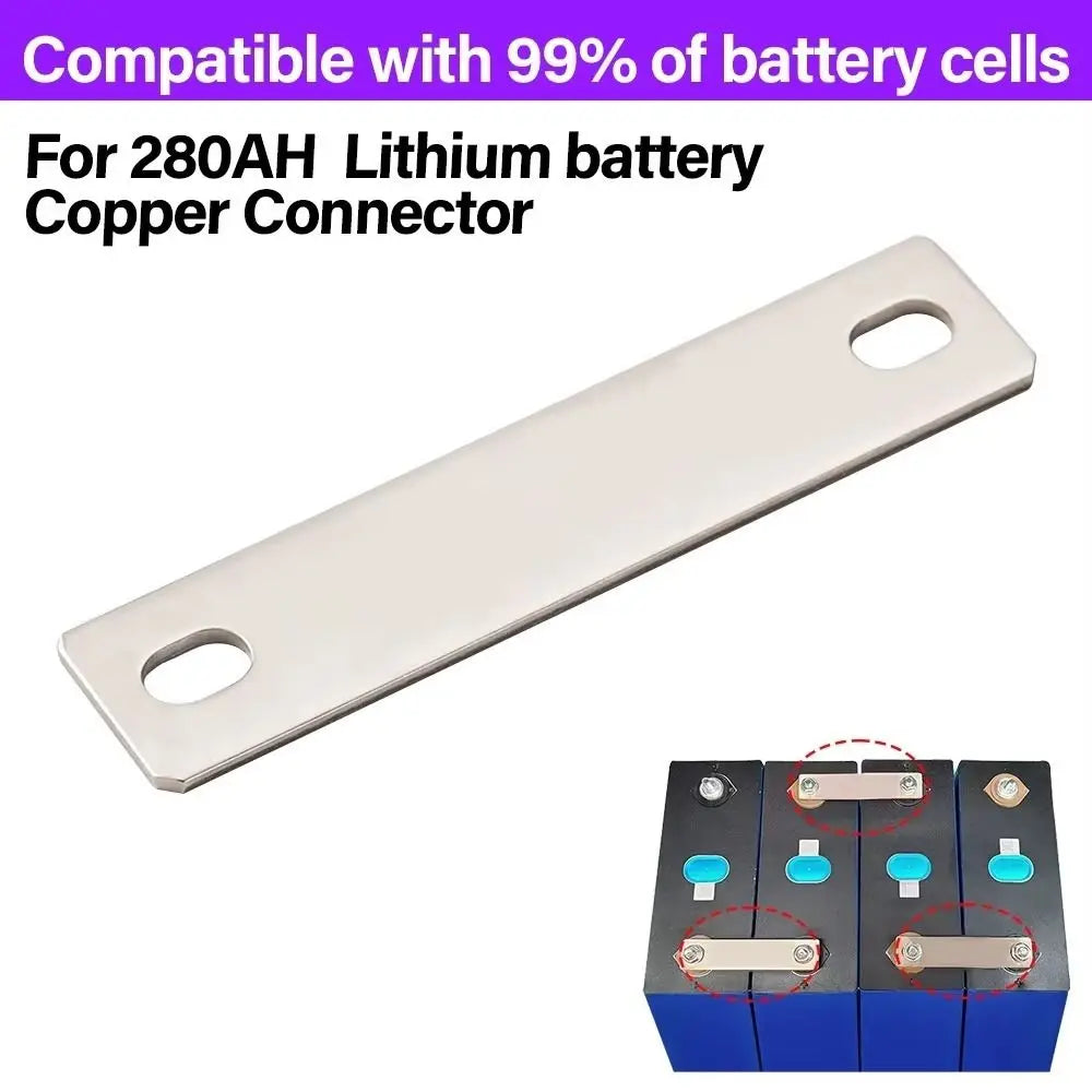 M6 Nickel-Plated Copper Bus Bar Connector for LiFePO4 Cells