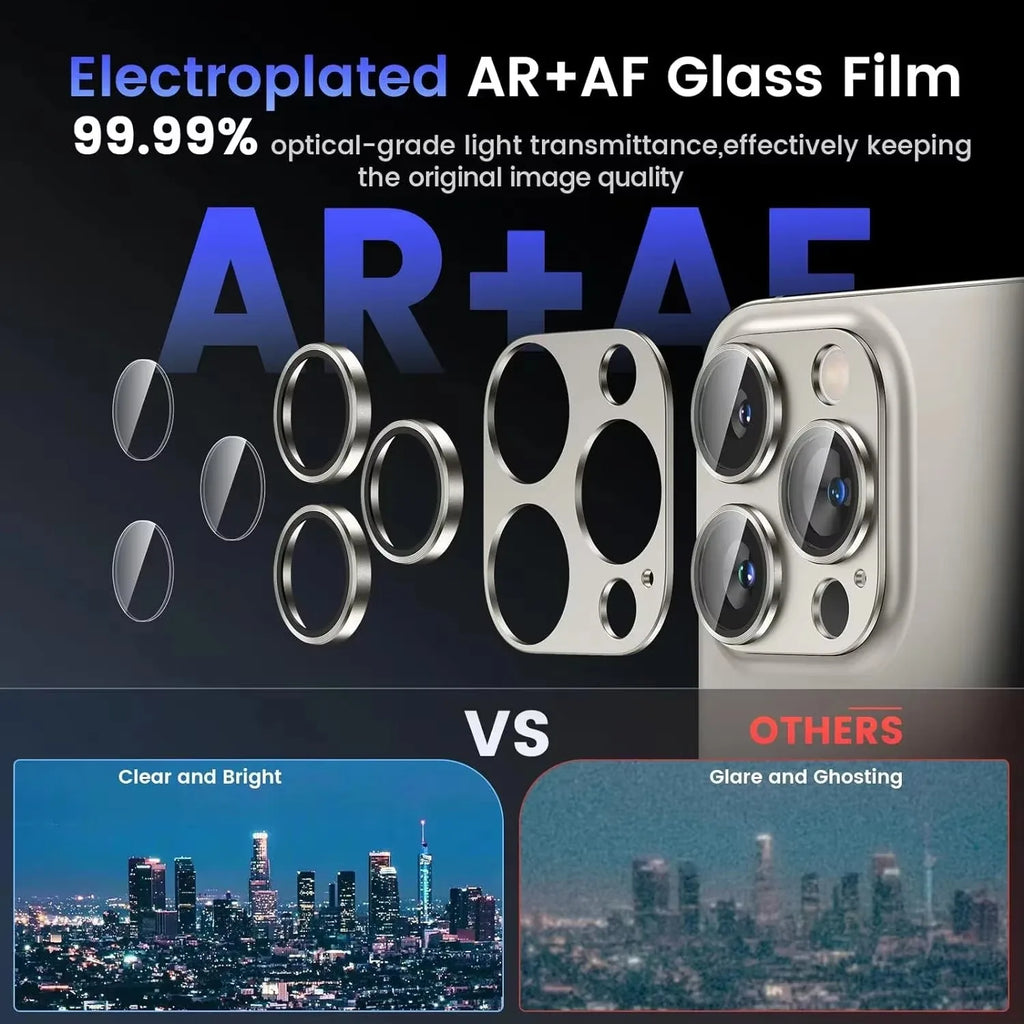 Metal Camera Lens Protector Tempered Glass for iPhone Pro