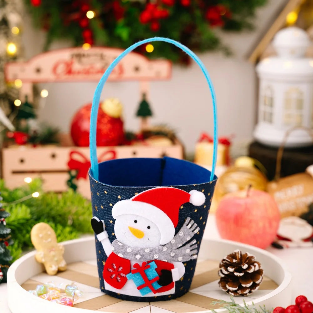 Santa Claus Christmas Gift Bag – Washable Reusable Candy Bag