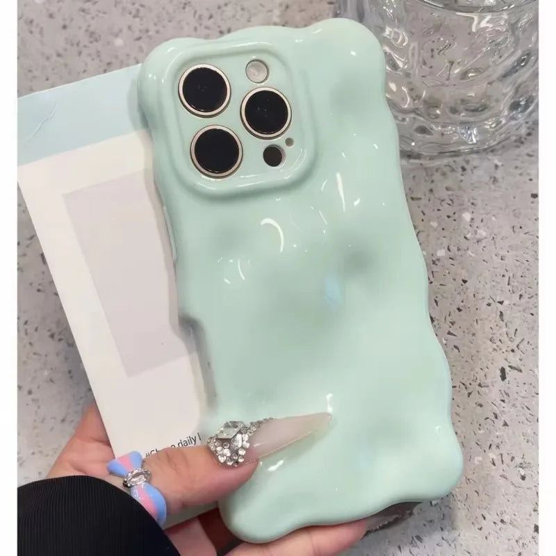 3D Bubble Texture Silicone iPhone Case – Shockproof Cover