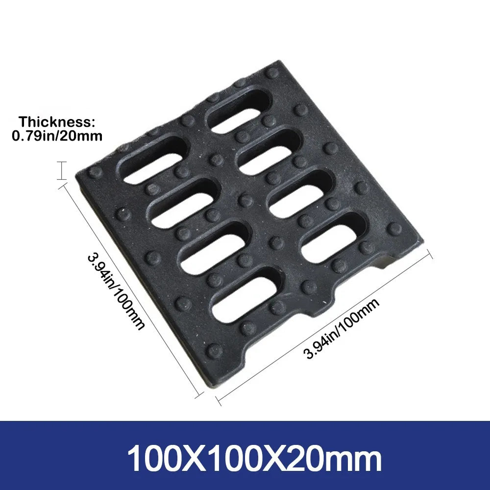 High-Strength Resin Trench Cover – Black Plastic Drain Grate
