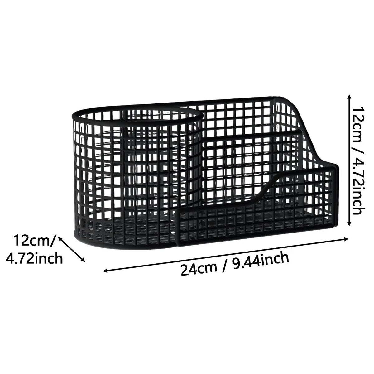 Metal Makeup Brush Holder – 3-Compartment Vanity Organizer