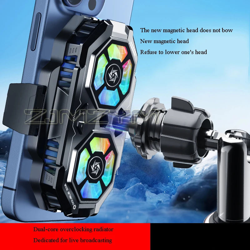 Dual-Fan Semiconductor Phone Cooler – iPhone & Android