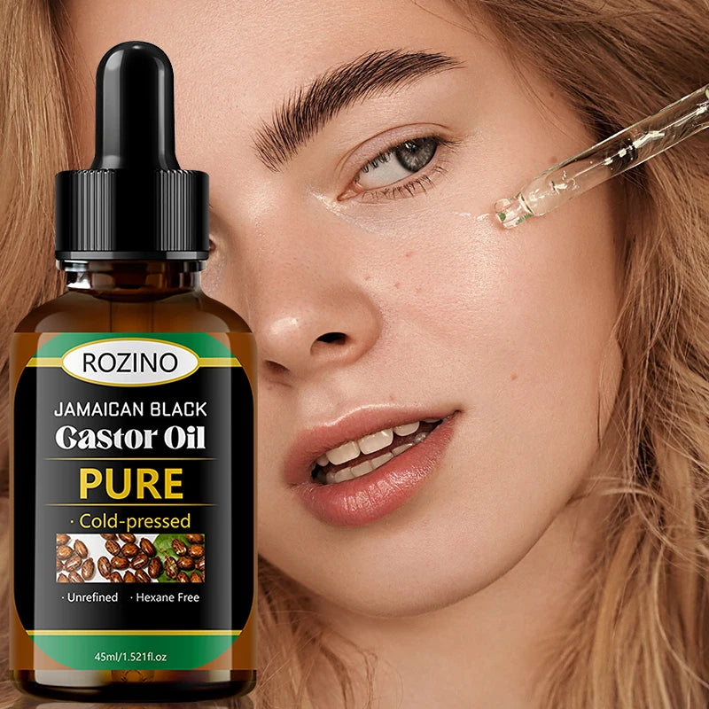 ROZINO Pure Castor Oil – Cold-Pressed Unrefined Carrier Oil