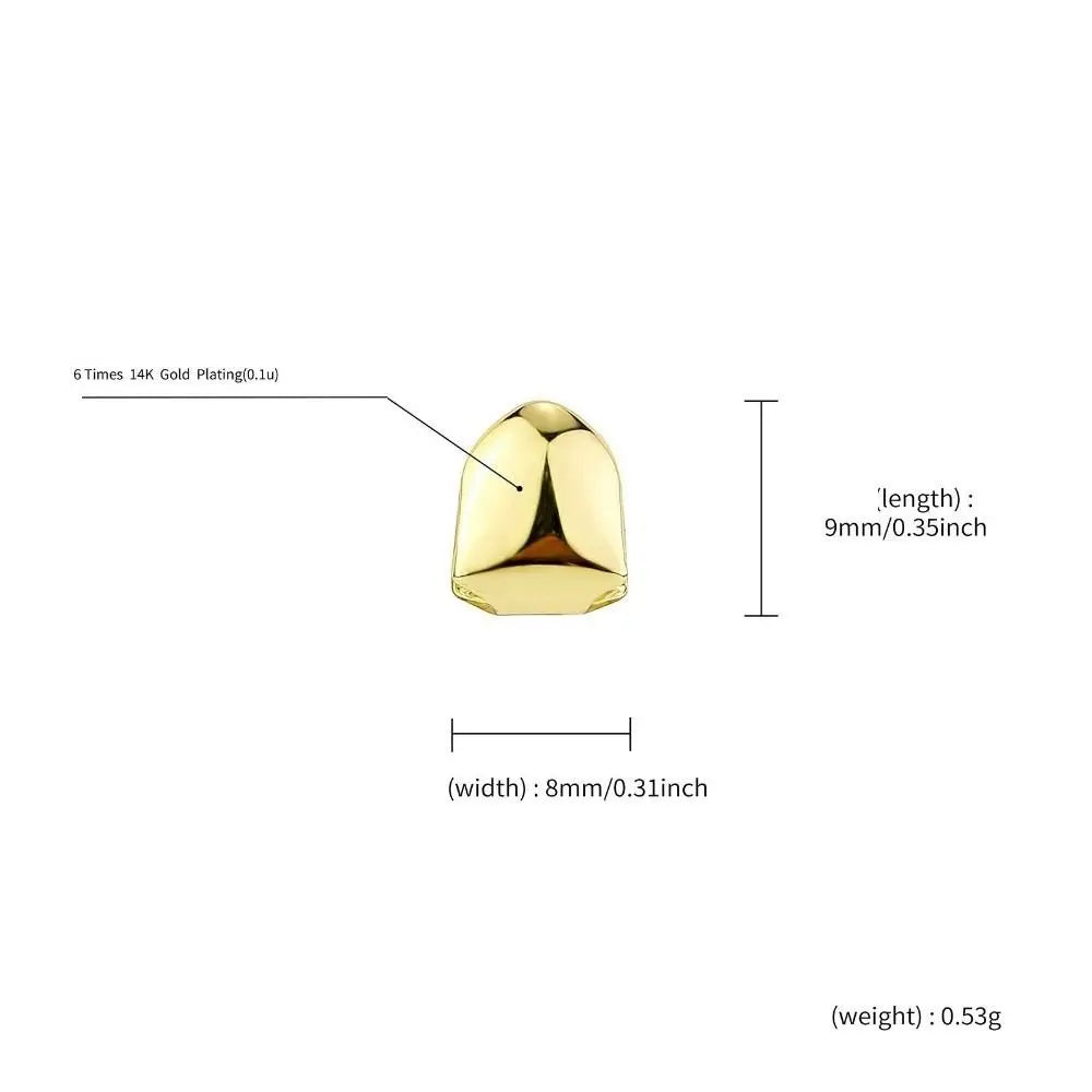Hip Hop Single Tooth Grill Cap – Gold, Silver & Rose Gold