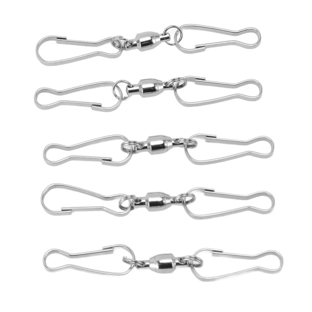 20-Pack Stainless Steel Windsock Clips | 70mm 360° Rotation Hooks