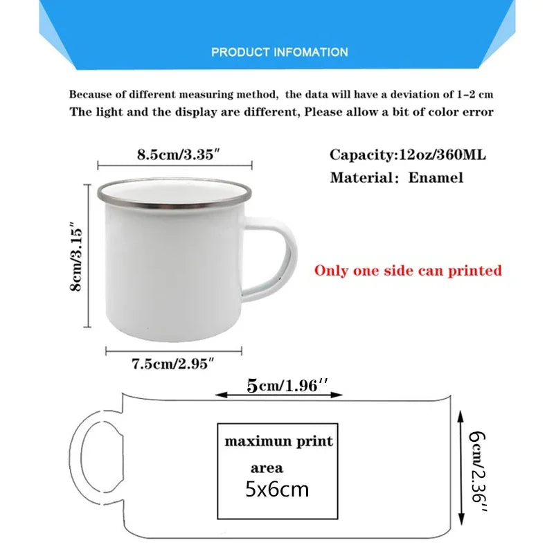 Personalized Initial & Name Enamel Mug – Wedding & Gift