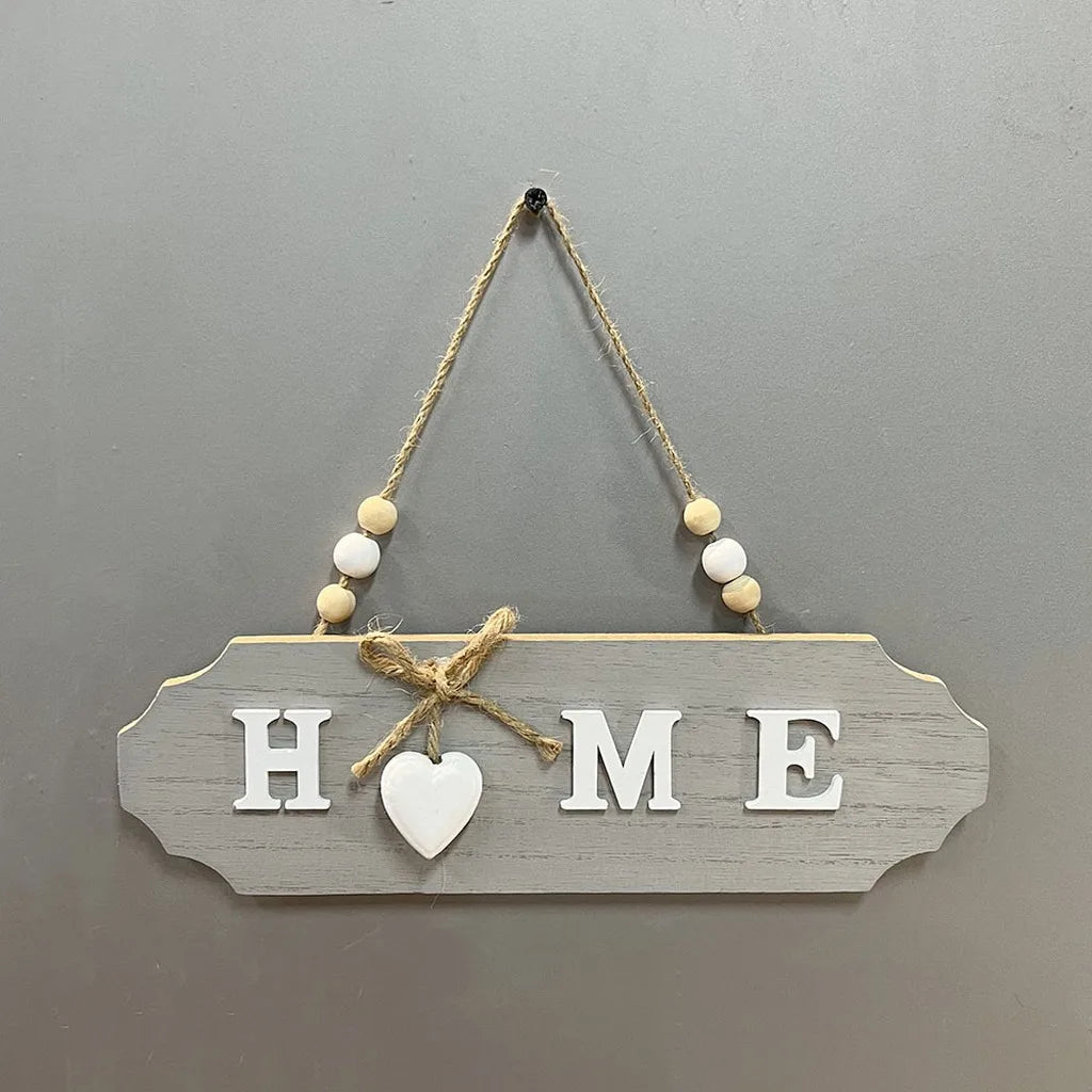 Rustic Wooden Hanging Wall Sign | HOME & WELCOME Decor