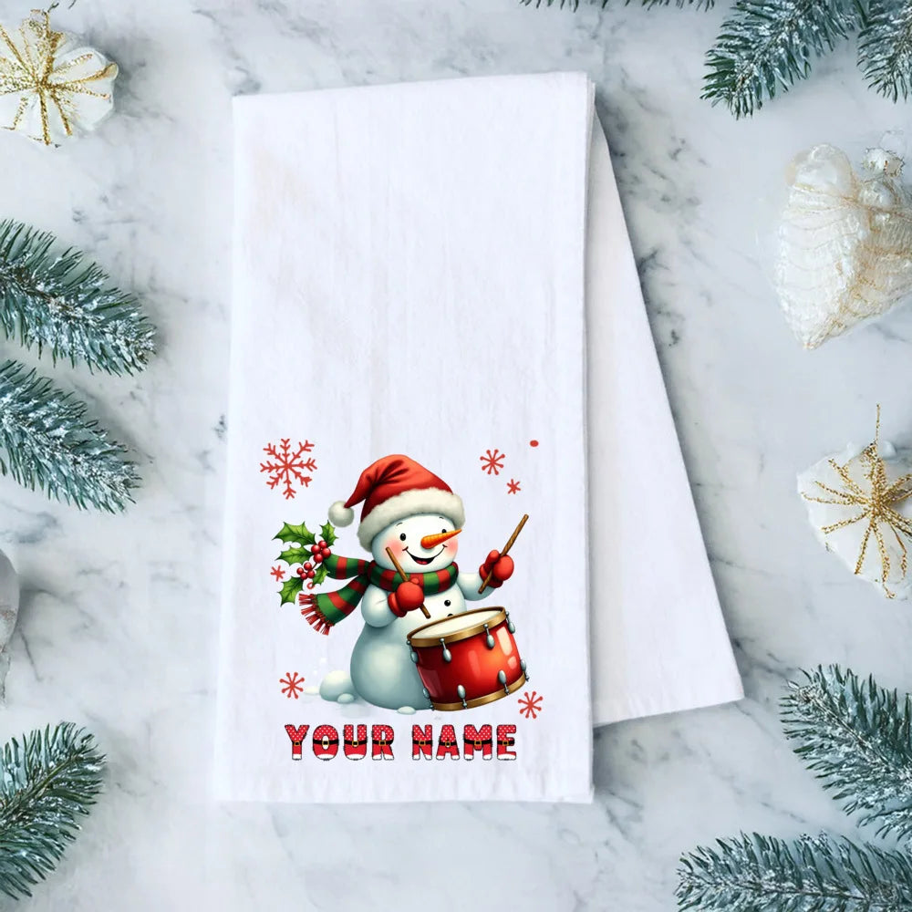 Personalized Christmas Tea Towel – Festive Holiday Kitchen Gift