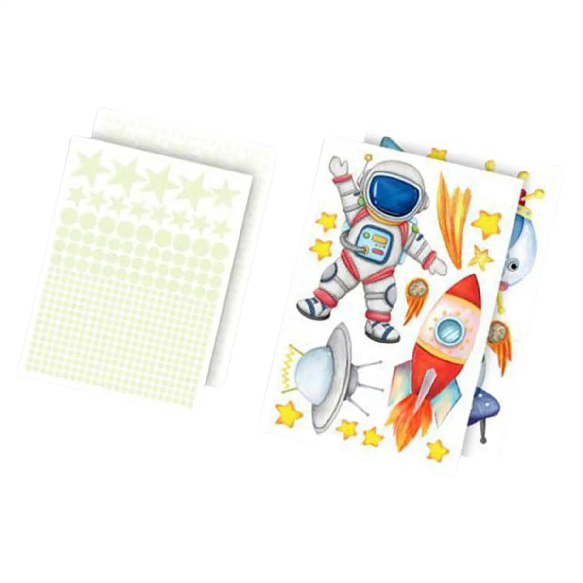 Glow in the Dark Astronaut Star Wall Decals for Kids Room