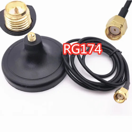 WiFi Antenna Extension Cable RP-SMA Suction Cup Base 1–5M