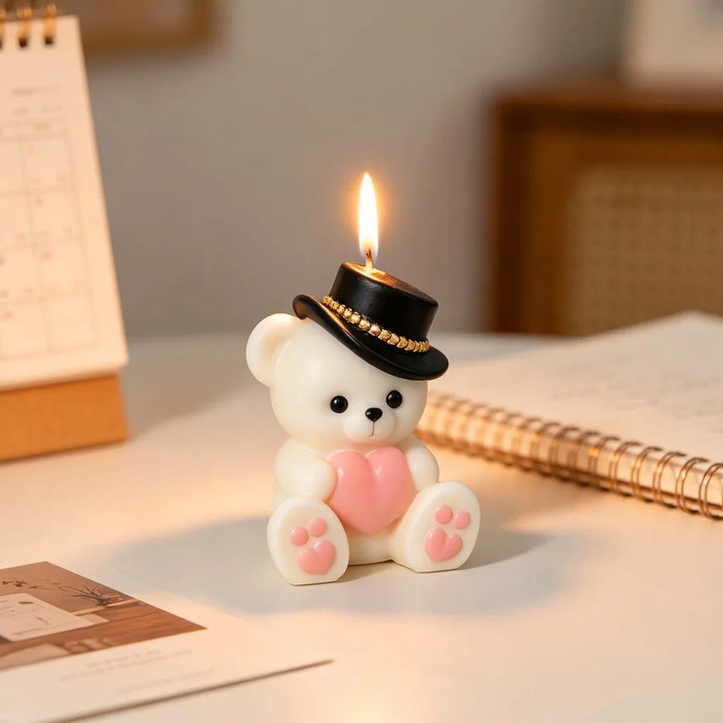 3D Bear Silicone Mold for Candles, Resin & Craft Ornaments