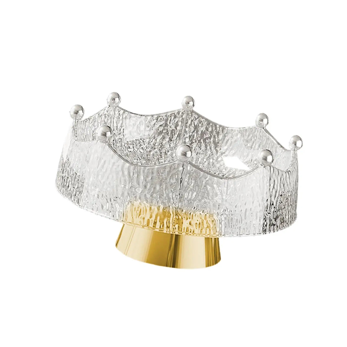 Luxury Pedestal Fruit Bowl with Stand & 8 Forks | Crystal PET
