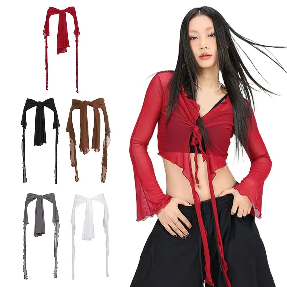 Lace Mesh Hip Scarf – Jazz Dance Waistband & Streetwear