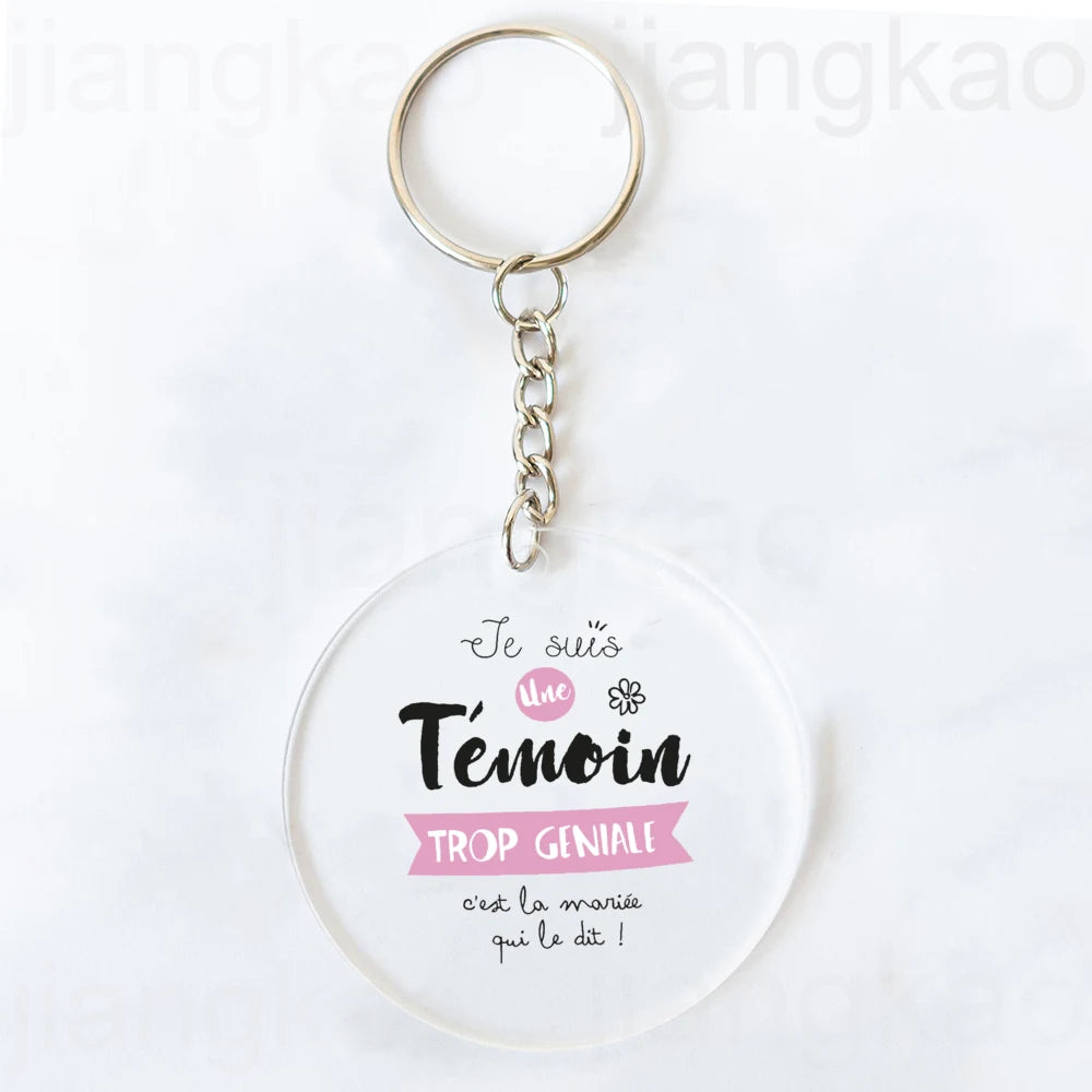 "I'm Such A Great Witness" Acrylic Keychain Wedding Gift