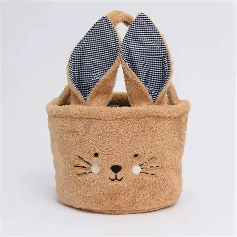 Cute Plush Easter Basket with Handle – Candy & Gift Bag