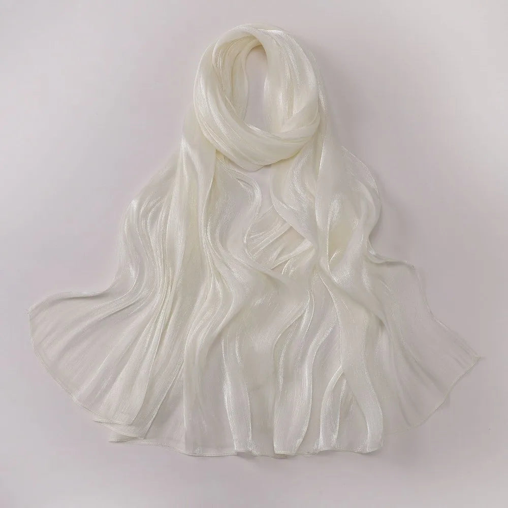 Women's Solid Chiffon Hijab Long Scarf Shawl – Sheer & Soft