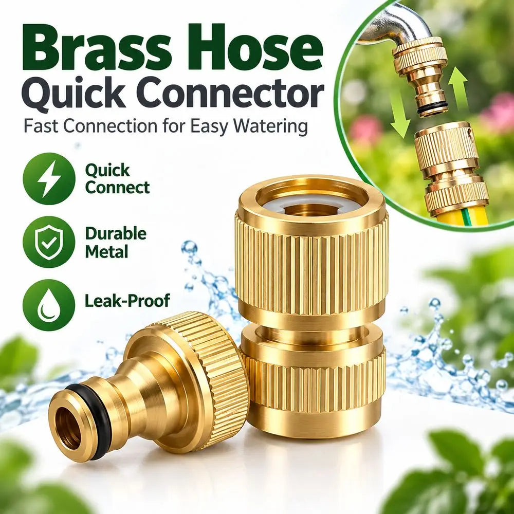 Aluminum Alloy Hose Quick Connector – Copper-Plated 1/2" 3/4"