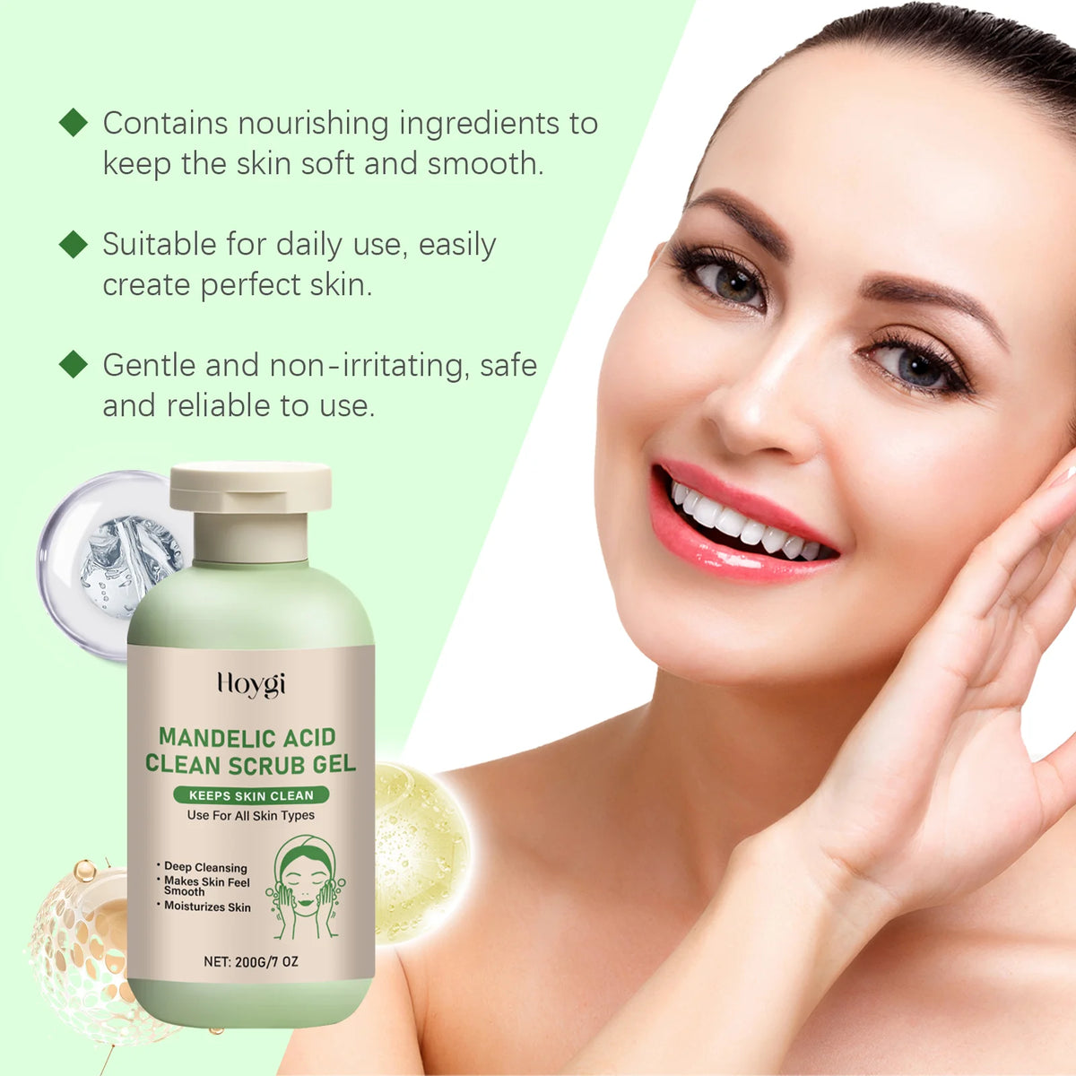 Hoygi Mandelic Acid Body Scrub Gel – Exfoliate & Moisturize