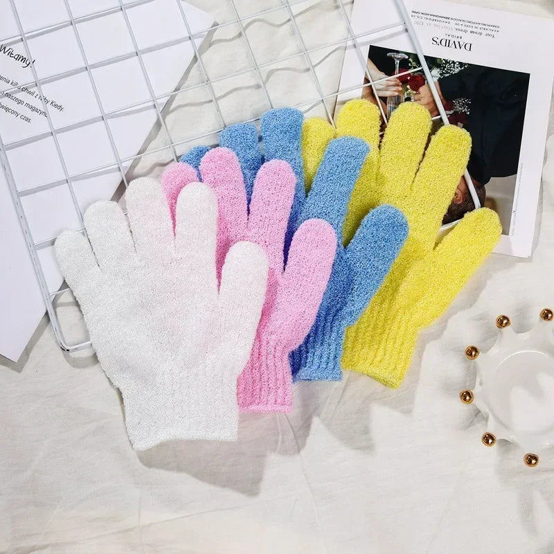 Loofah Exfoliating Shower Gloves & Bath Sponge Scrub Set
