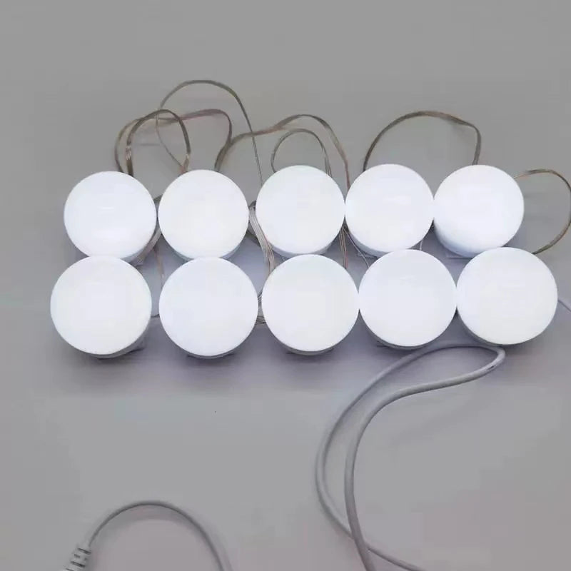 Pampsee 10-Pack LED Vanity Mirror Bulbs – Dimmable USB Light