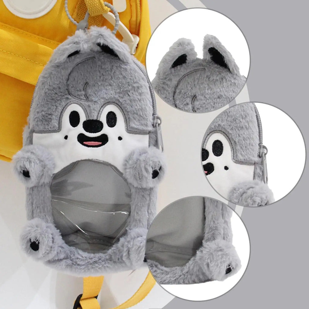 MagiDeal Plush Photocard Holder – Cute Animal Card Sleeve