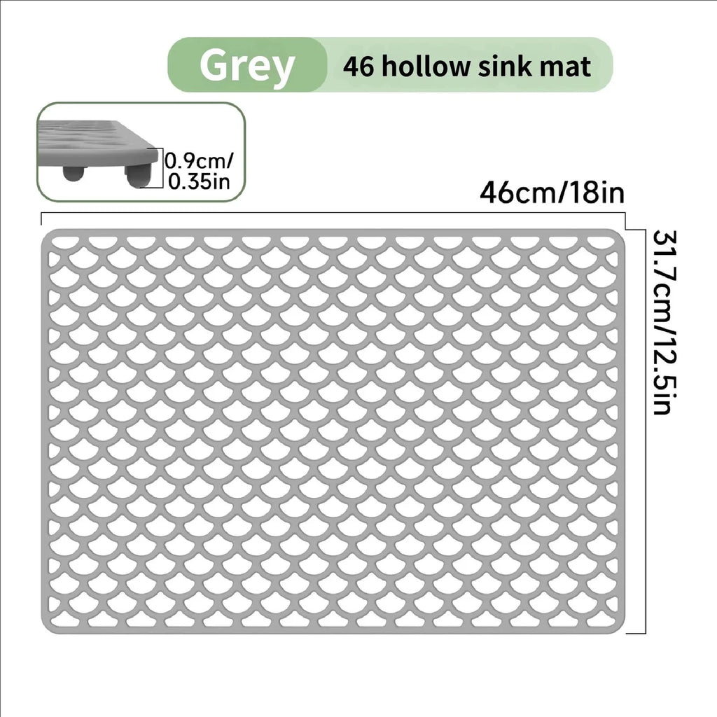 Silicone Sink Mat – Non-Slip Scratch-Protection Drain Pad
